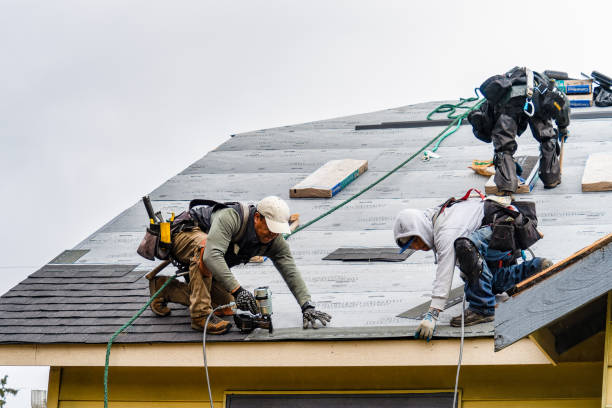 Professional Gutter Installation technician working in Grain Valley, MO